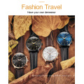 Top Brand Luxury OLEVS 2860 Fashion Men's Sport Watch Water Resistant Feature Multi Time Zone Watch leather Quartz Clock